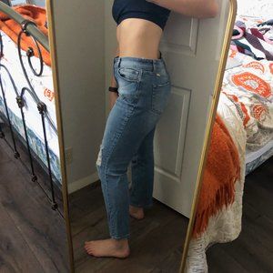 Boyfriend Ripped Jeans w/ Lace